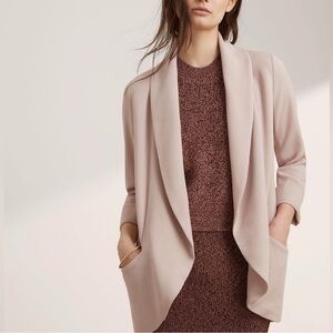 Wilfred Aritzia Woman Dusty Pink Open Blazer Jacket US0 Classic Preppy Office